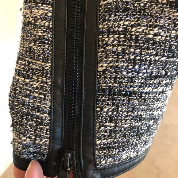 Great little tweed office-friendly moto jacket by Anne Klein, size 14 - Picture 5 of 7